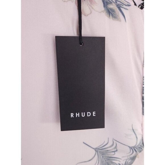 Rhude Hawaiian Shirt Size S Mens Pink Multi S/S 2022 NWT - Picture 7 of 13